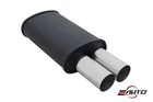 Megan M-dt 3" Dual Chrome Exhaust Tips Matt Black Oval Muffler 2.5" Inlet New. Price: $149.99.