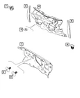Genuine Mopar Fender Side Silencer Right 68655016AA New. Price: $105.57.