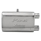 Pypes Violator Series 304 Exhaust Muffler Ss Silver 2.5" Offset New. Price: $270.79.