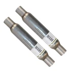 Two Universal Glass Pack Muffler / Resonator Exhaust Id 2.12 "od New. Price: $69.81.