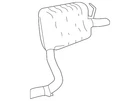 Genuine Mercedes-benz Exhaust Muffler 212-490-62-59 Qty New. Price: $410.75.