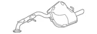 Genuine Mazda Exhaust Muffler L829-40-100 New. Price: $386.06.