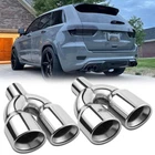For Jeep Grand Cherokee SRT8 Dual 2.5" In 3.5" Out Quad Exhaust Tips Double Wall New. Price: $86.05.