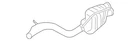Genuine Mercedes-benz Exhaust Muffler 230-490-27-21 New. Price: $1067.66.
