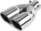 Stainless Steel Dual Exhaust Tip Slant Edge For 1.5" To 2.5" Fit Pipes Silver New. Price: $43.29.