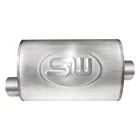 Exhaust Muffler 304 Ss Oval Turbo S-tube Gray 2.5" Offset Id, New. Price: $331.55.
