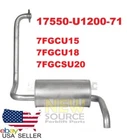 Toyota 17550-U1200-71 Exhaust Pipe For Fits 7FGCU15 7FGCU18 7FGCSU New. Price: $119.00.