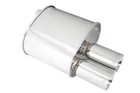 Megan 3" F-rt Dual Stainless Roll Tips Universal Muffler 2.5" Inlet New. Price: $149.96.