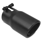 Black Exhaust Tip 2.5" Inlet 3" Outlet 6" Long Bolt-on Rolled-edge Tail Pipe New. Price: $25.20.