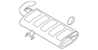 Genuine Hyundai Rear Muffler 28710-P0550 New. Price: $550.73.