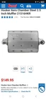 Hooker Muffler Aero Chamber 1/2 INLET/2 Outlet Aluminized Ea. 21516HKR New. Price: $110.00.