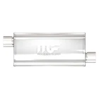 Exhaust Muffler Stainless Steel Oval Bi-direction Silver 2.5" New. Price: $220.00.
