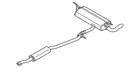 Genuine Mitsubishi Muffler & Pipe Assembly 20100W690P New. Price: $702.66.
