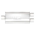 Exhaust Muffler Stainless Steel Oval Bi-direction Satin Gray New. Price: $164.00.