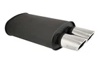 Megan Matte Black Universal Exhaust Muffler Dual Stainless Oval Tips O-va 2.5" New. Price: $131.00.
