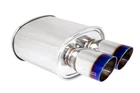 Megan Universal Exhaust Muffler M-vo 2.5" Dual Blue Burn Rolled Tips Turbo Na New. Price: $151.97.