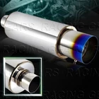Universal 4" Burnt Tip 2.5" Inlet T-304 Stainless Steel Weld-on Exhaust Muffler New. Price: $35.95.
