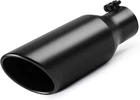 A-karck Exhaust Tip 2.5"INLET 4.0"OUTLET-12"LONG Black, Powder Coating New. Price: $37.25.