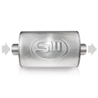 Stainless Works TM5C2C2C Turbo Chambered Muffler 2" Center & Out New. Price: $331.55.