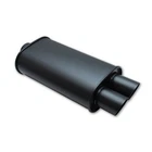 Vibrant For Streetpower Flat Black Oval Muffler W/ Dual 3IN Out Id New. Price: $264.51.