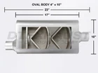 Flowsound 842551 Performance Muffler 2.5" Inlet Outlet Offset /center 23" New. Price: $129.99.