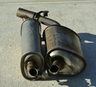 02 03 04 05 Bmw E66 745LI Rear Exhaust Dual Muffler 7550798 7550799 Used. Price: $250.00.