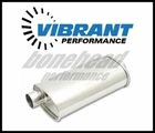 Vibrant 1107 Streetpower Oval Muffler, 3" Inlet/outlet (offset-center) New. Price: $159.99.