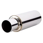 Vibrant Tpv Turbo Round Muffler (17" Long) W/ 4" Straight Cut Tip 3" Inlet New. Price: $170.00.