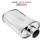Dc Sports Universal Unrestricted Oval Muffler 2.5" Inlet Outlet New. Price: $74.78.