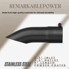 For 2.5" Inlet Outlet 9" Ol Powder Coated Blk Turn Down Exhaust Tail Tip New. Price: $28.10.
