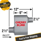 Ap Exhaust 7480CB Cherry Bomb Extreme Aluminized Steel Oval Muffler New. Price: $55.89.
