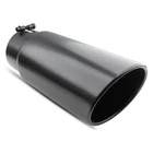 Black Inlet 6" Outlet 15" Long Stainless Steel Rolled Edge Exhaust Tip Pipe New. Price: $42.20.