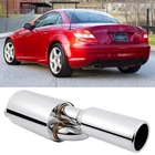 Chrome Twin Loop Exhaust Muffler 2.5" Inlet 4.0" For Mercedes-benz Slk R171 New. Price: $95.05.