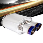 Megan Performance Muffler 3.5" Tip 2.4" Inlet Silver Chrome Dual Rolled Blue New. Price: $151.04.