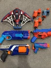 Nerf Guns Lot (4 Different Styles, 1 Dual Force, & 3 Single Shots) Used. Price: $9.99.