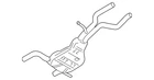 Genuine Audi Muffler & Pipe 7L8-253-209-AM New. Price: $1277.11.