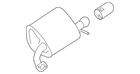 Genuine Subaru Exhaust Muffler 44300XC00C New. Price: $298.23.