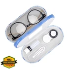 Muf 2-IN-1 Contact Lens And Glasses Case, Travel Kit, Mirror, Blue Plaid New. Price: $27.99.
