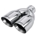 Upower 2.5" To 3.5" Dual Exhaust Tip 1/2 Inlet Inch Outlet 9.5" Length New. Price: $60.00.