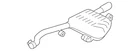 Genuine Jaguar Rear Muffler T4A41407 New. Price: $2276.99.