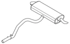 Genuine Volkswagen Rear Muffler 57N-253-609-B New. Price: $548.31.