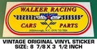 Walker Racing Cars Parts Stock Bodies - Vintage Original Vinyl Decal Sticker Used. Price: $9.50.