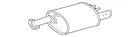 Genuine Toyota Exhaust Muffler 17440-0P162 New. Price: $361.93.