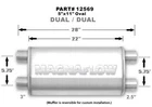Magnaflow X 11" Oval Muffler 12569 -3"-2.5" Dual/dual 22" Body New. Price: $213.00.