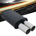 Megan M-dt Series 2.5" Inlet Exhaust Muffler Matte Black Chrome Tips New. Price: $132.14.