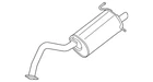 Genuine Nissan Muffler 20100-3SA1A New. Price: $355.00.