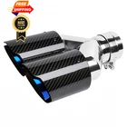 Bielpord Carbon Fiber Exhaust Tips 2.5" Inlet To Dual Inch, Glossy Blue New. Price: $97.98.