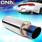 2.25" Inlet 3"OUTLET Stainless Steel Diagonal Cut Exhaust Muffler Blue Burnt Tip New. Price: $33.92.