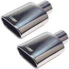Set Of Square Exhaust Tip 2.5" Inlet 3" 5.5" Outlet 9" Long Chrome Stainl... New. Price: $78.50.