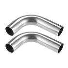 Vekauto 2 Pcs Bend Elbow Pipe Tube, 1" Od 4" 3.15" Leg 90 0.98", Silver Tone New. Price: $16.77.